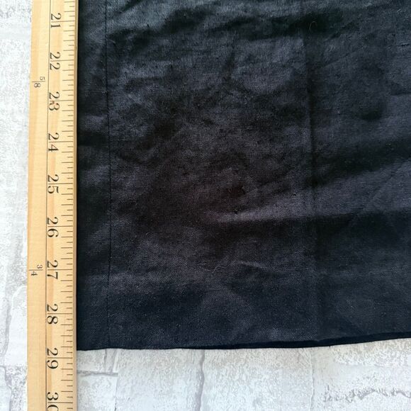 Talbots Windsor Curvy Black Linen Pants Wide Leg Breezy Polished Essential 12P - Picture 9 of 9